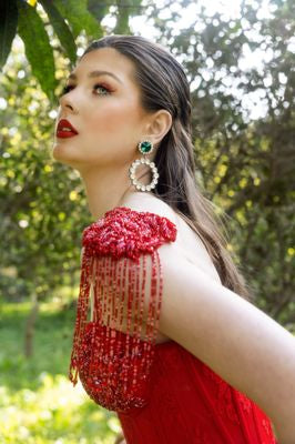 Little Red Fringe Dress
