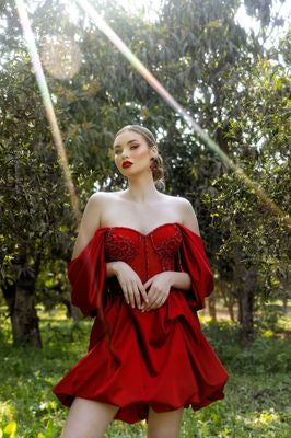 Red Satin Dress