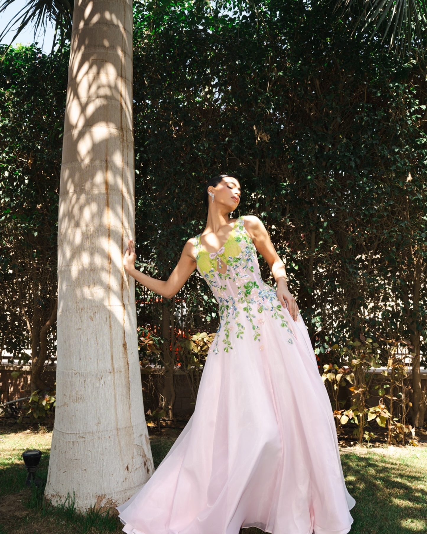 Blush Bloom Embroidered Gown