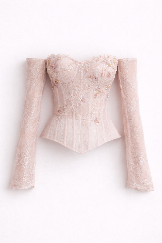 Blush Song Embroidered Bustier