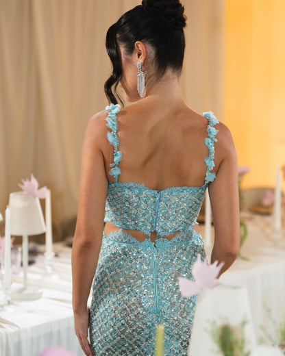 Beaded Two-Piece Gown