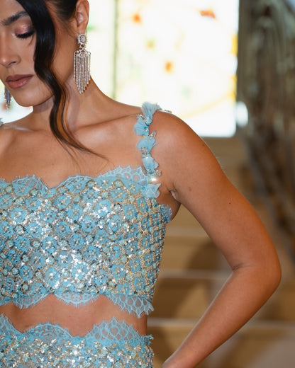 Beaded Two-Piece Gown
