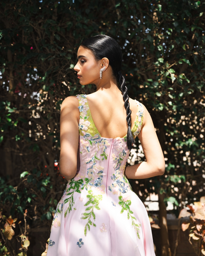 Blush Bloom Embroidered Gown